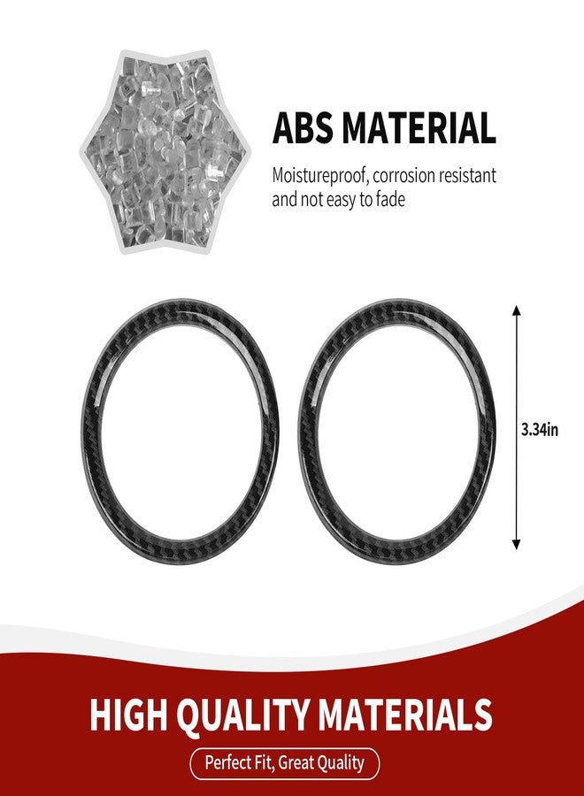 RAZPOY JL Dash Air Vent Trim, Dashboard Air Conditioner Outlet Vent Ring Cover Compatible with 2024 Jeep Wrangler JL JLU & Gladiator JT Interior Accessories, ABS Carbon Fiber - Image 2